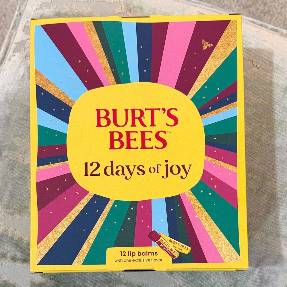 NEW Burt's Bees 12 Days of Joy Lip Balm Collection